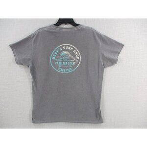Berts Surf Shop Carolina Coast Graphic T-Shirt Prairie Mountain Gray Size L